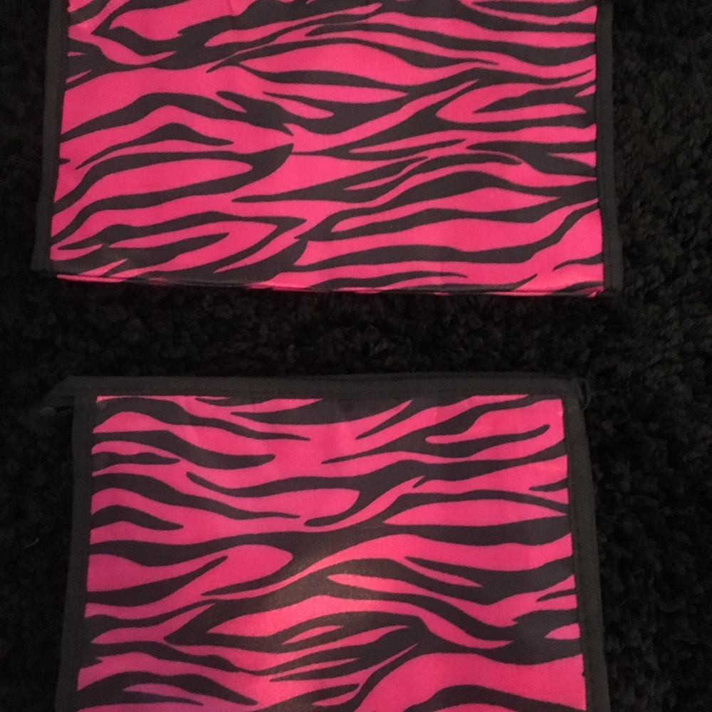 Zebra striped Make up bags